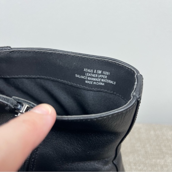 Naked Feet Xenus Platform Leather Boot Black Grunge Goth Size 8.5 Festival Chunk - Picture 12 of 14